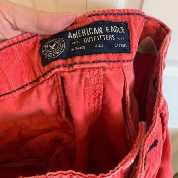 Mens American Eagle off red long board shorts - Picture 7 of 9